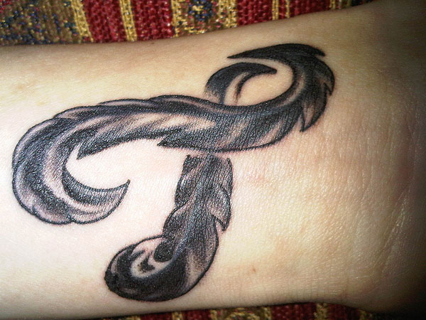 Feather Cancer Ribbon