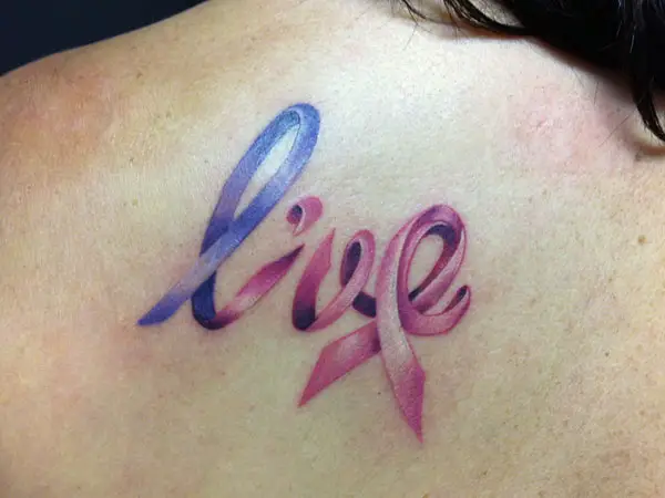 85 Beautiful Cancer Ribbon Tattoos And Their Meaning  AuthorityTattoo