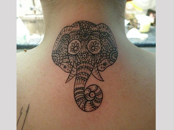 Elephant Ornamental Tattoo