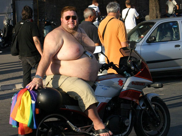 Fat guy on the Bike