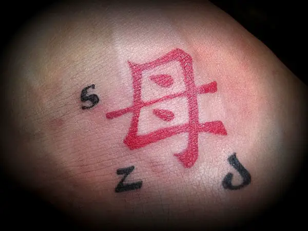 Red Kanji Tattoo