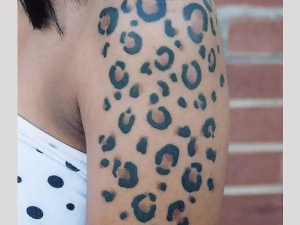 Tattoo uploaded by Jamie Zeno  Colorful realistic leopard print  Tattoodo