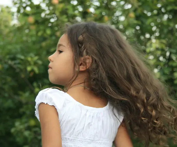 Little Girl Dancing Hair