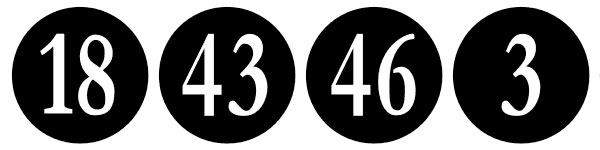 Black And White Numbers