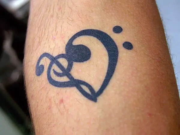 Pin Treble And Bass Clef Heart Tattoo on Pinterest  Music tattoos Heart  tattoo Trendy tattoos