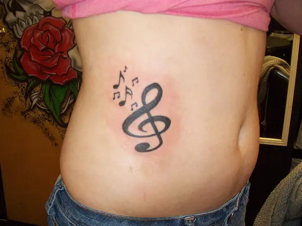 Realism Treble Clef tattoo men at theYoucom