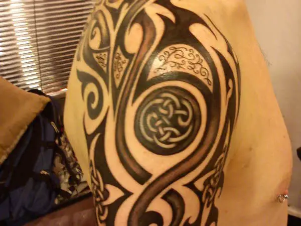 Celtic Knot and Tribal Tattoo