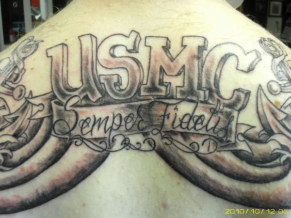 3D USMC Tattoo