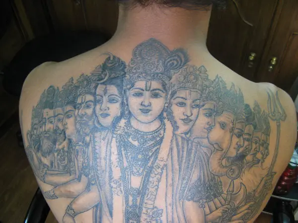 Hindu tattoo a powerful symbolism  Indian kingdom  Royaume Indien