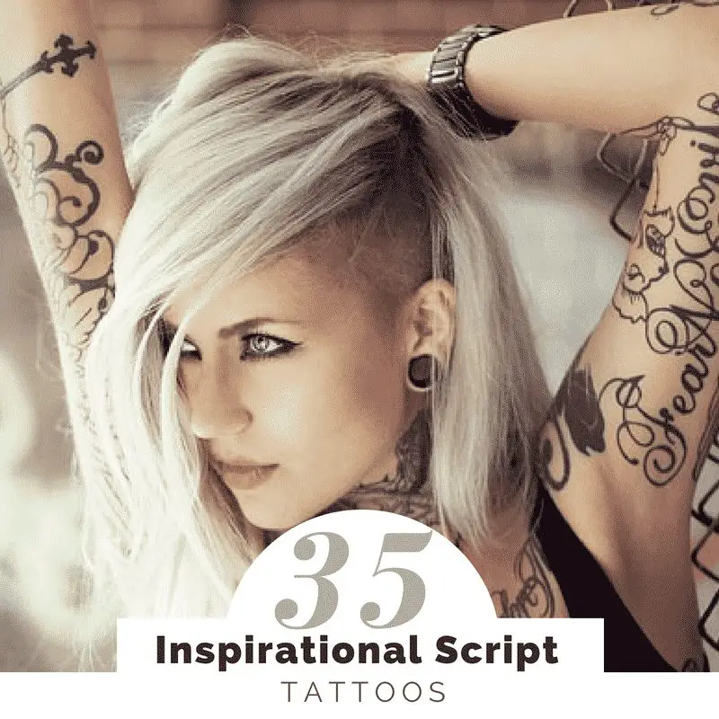 inspirational script tattoos