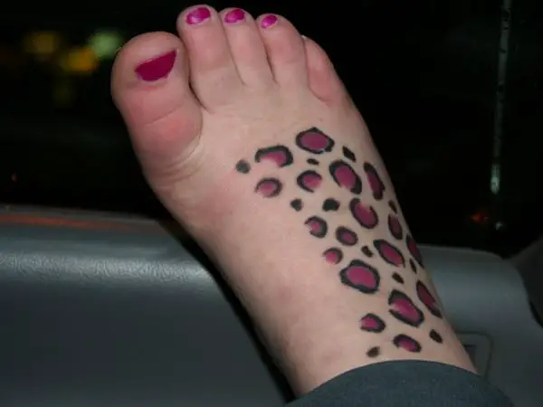 Pink Leopard Footprint