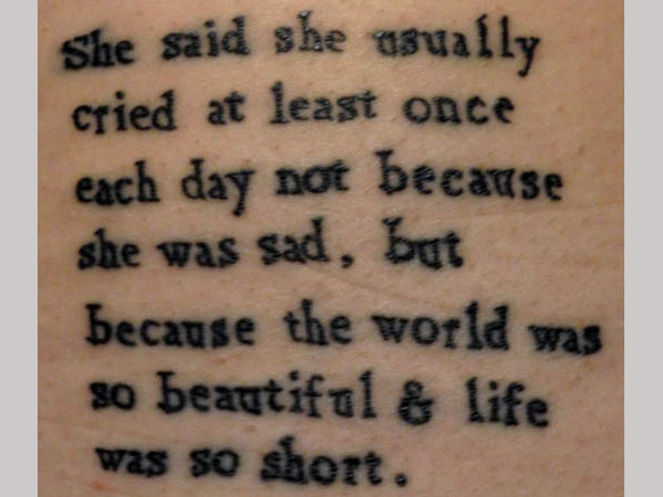 Love Quote Tattoo