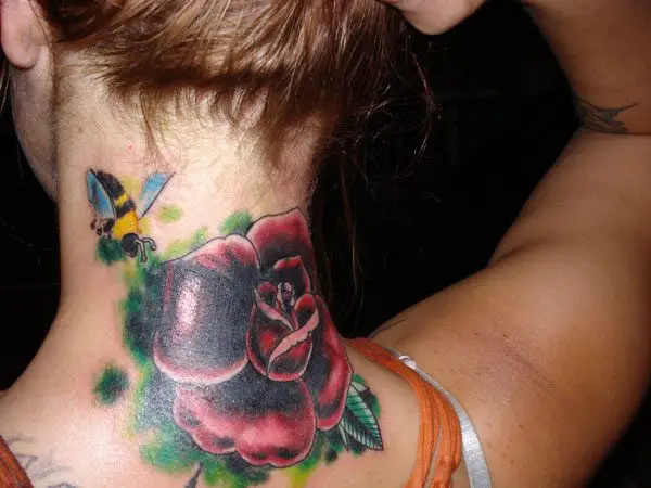 Cute bee tattoo by Mavka Leesova  Tattoogridnet