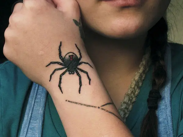 3D Black Widow Spider Tattoo Design By Timatimy Black Widow Spiders HD  phone wallpaper  Pxfuel