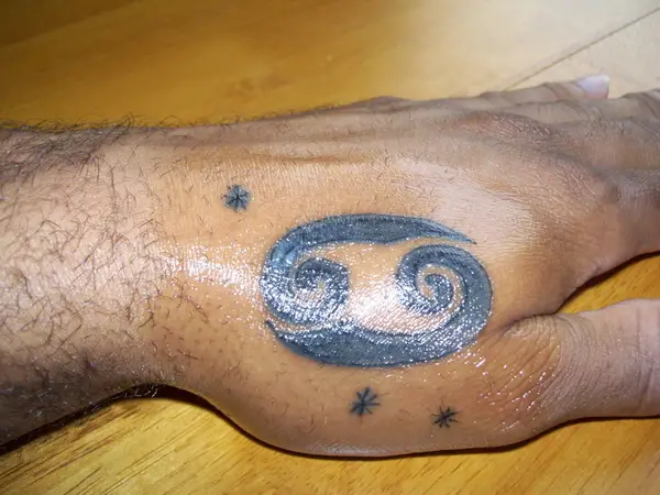 Blue Cancer Sign 69 Tattoo