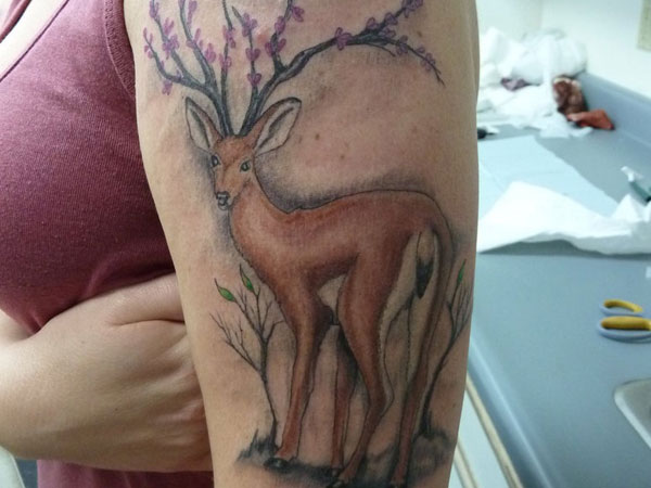 Tree Deer Tattoo