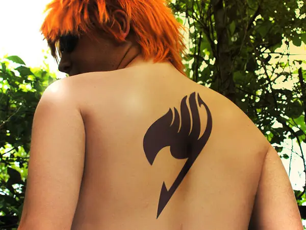 media just wanted to show off my fairy tail tattoo I got last week    apologies for the bad angle   rfairytail