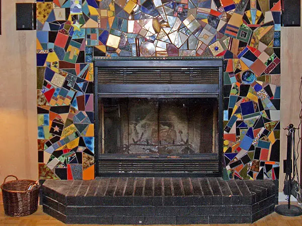 Colorful Fireplace Surround