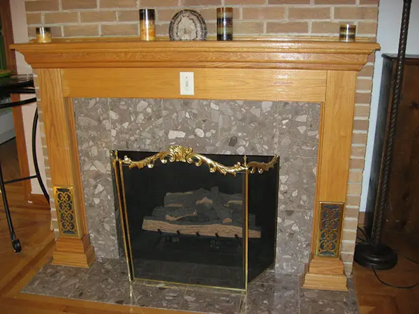 Gold Border Fireplace