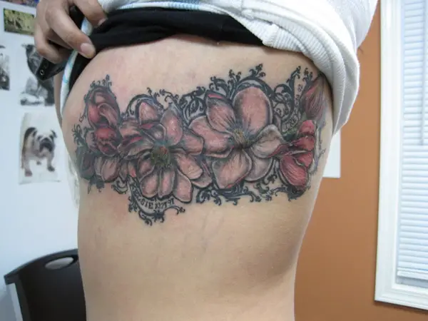 Magnolia Garland Tattoo