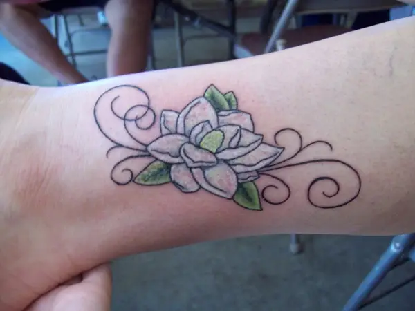 Magnolia Wrist Tattoo