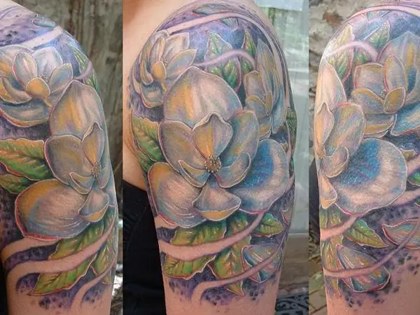 Magnolia Wave Tattoo