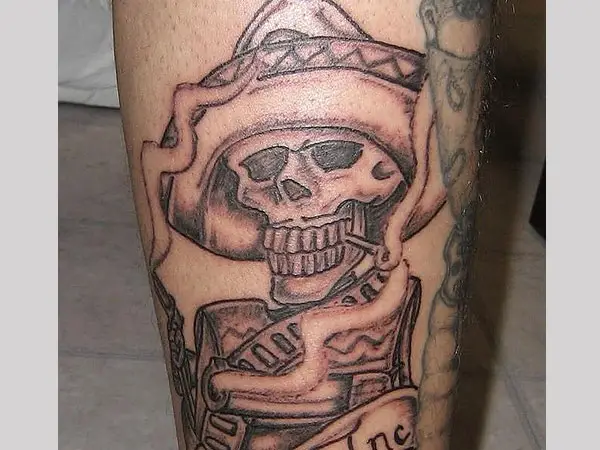 Mexican Gunman Tattoo