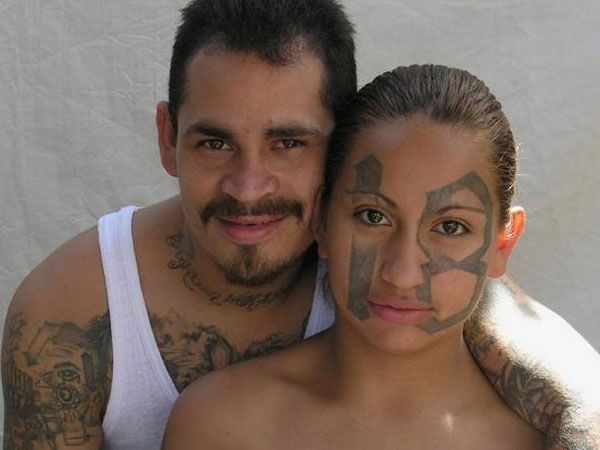 gangster couple tatts