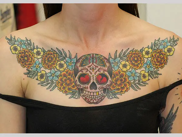 22 Unique Skull On Chest Tattoo  Best Skull Tattoos  Psycho Tats