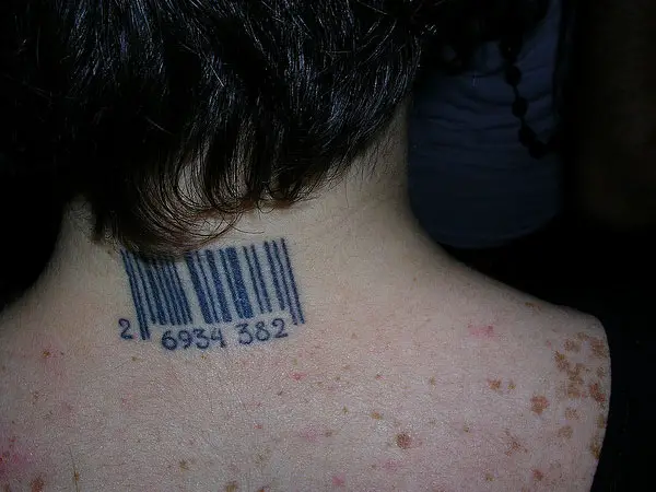 Barcode on neck starting with the mysterious number 69