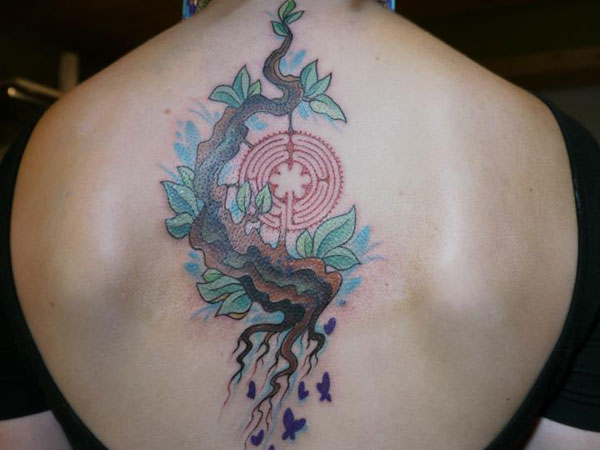 Tree Back Tattoo