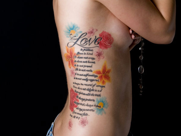 Love Side Colorful Tattoo