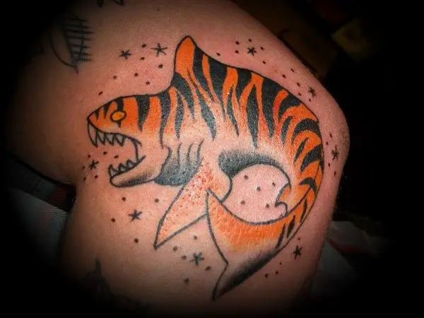 traditional tiger shark tattoos