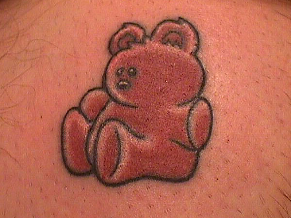 Sometimes a simple brown looking teddy bear can make the most awesome tatto...