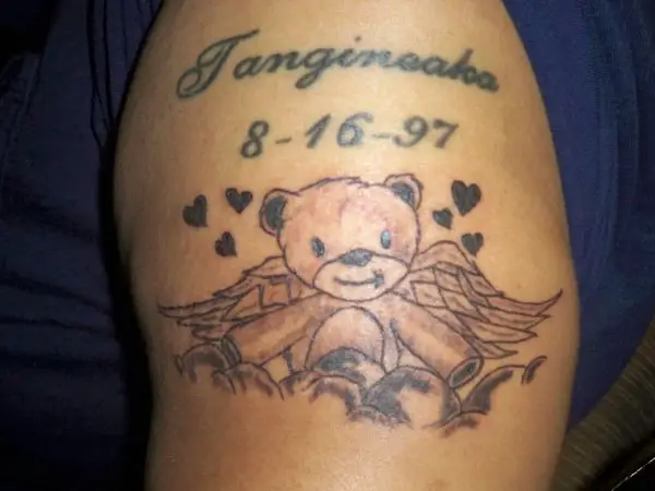 Angel Bear Tattoo