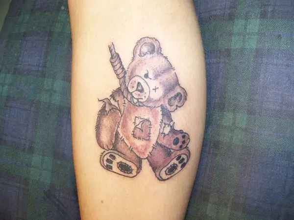 Im okay  Teddy bear tattoos Creepy tattoos Small girly tattoos