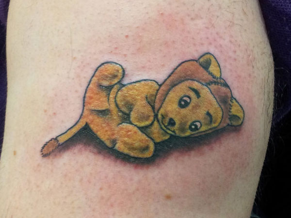 Unusual Teddy Bear Tattoo