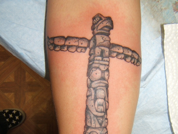 Rocky Totem Pole Tattoo