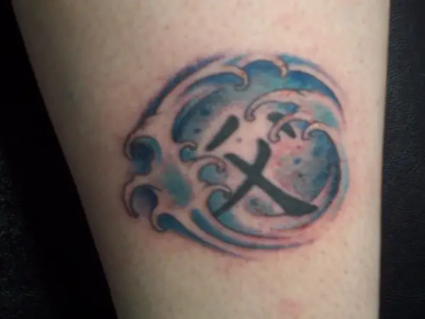 X Mark In Water Tattoo