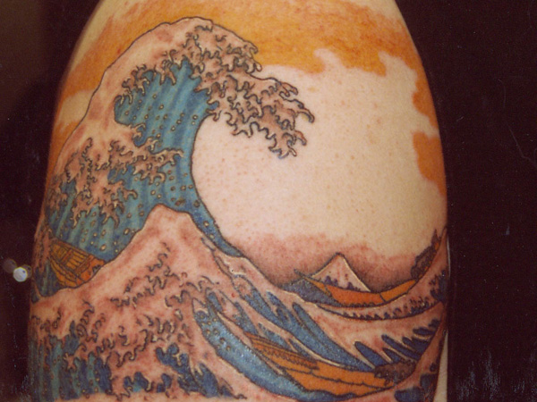 Surging Waves Ocean Tattoo