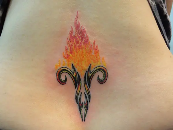 Fiery Aries Tattoo