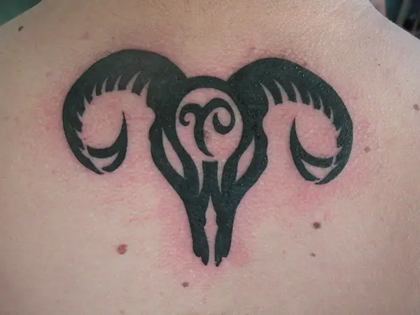 Aries Woman's Bold Tattoo