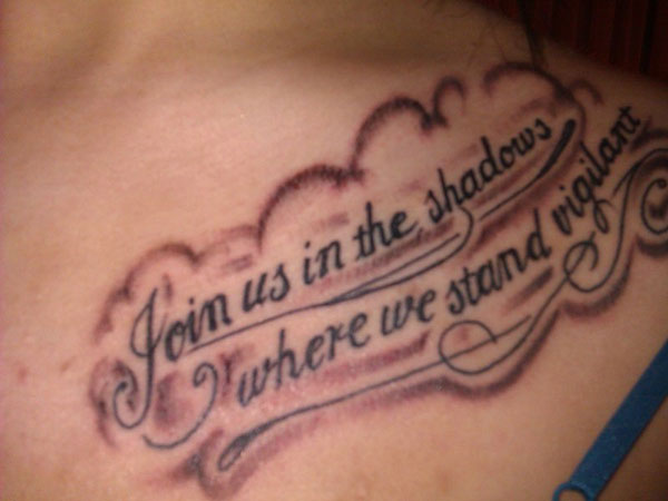 Shadows Quote Tattoo