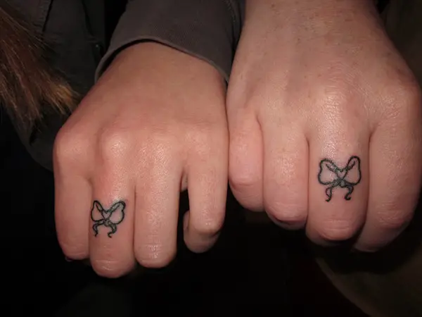 Couple Bow Tattoos