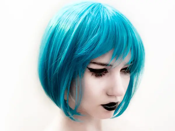 Electric Soft Blue Funky Hairstyle