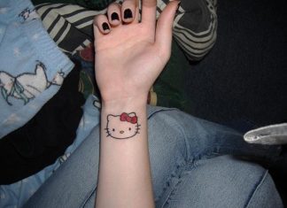 25 Pretty Hello Kitty Bow Tattoo Designs
