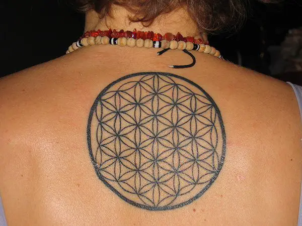 Flower of life on Anderson who made the trip from