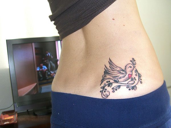 25 Cheerful Love Bird Tattoos