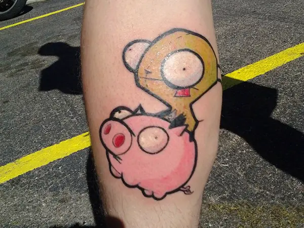 Cute Pig Tattoo
