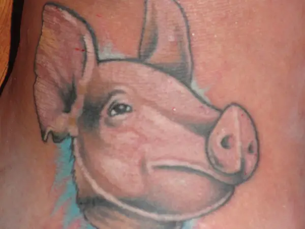 Sad Pig Tattoo